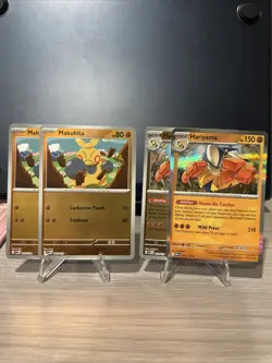 2x Makuhita 2x Hariyama 72-73/132 (Mixed Holos) - Pokemon Mega Evolution Playset - Image 1