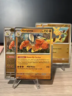 2x Makuhita 2x Hariyama 72-73/132 (Mixed Holos) - Pokemon Mega Evolution Playset - Image 3
