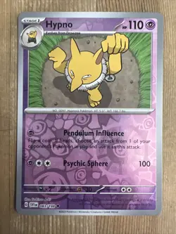 Pokemon TCG Hypno Scarlet & Violet Base Set 083/198 Reverse Holo Uncommon - Image 1