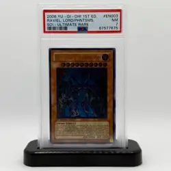 2006 YuGiOh Raviel, Lord of Phantasms Ultimate Rare 1st Edition SOI-EN003 PSA 7 - Image 1