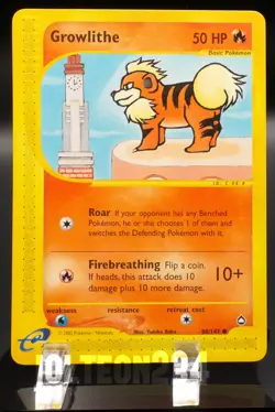 Pokemon TCG Card - Growlithe 080/147 Aquapolis Common - Image 1