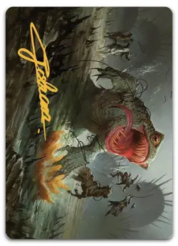 The Gitrog, Ravenous Ride Art Card (Gold-Stamped Signature) NM Thunder Junction - Image 1