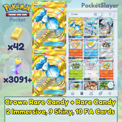 Pokemon TCG (Trading Card Game) Pocket 2 Crown Rare Candy 3091+ Pack HG - Image 1