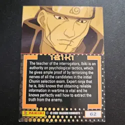 Carte Naruto Ninja Ranks 62 Panini Card CCG rare 2002 Ibiki - Image 1