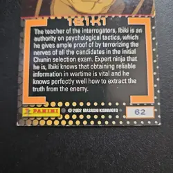 Carte Naruto Ninja Ranks 62 Panini Card CCG rare 2002 Ibiki - Image 3