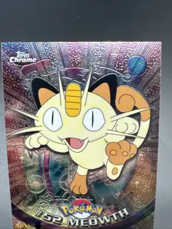 Meowth #52 - Topps Chrome Series 1 Pokemon Card - Image 2