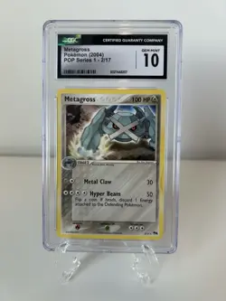 2004 Metagross Pokemon POP Series 1 #2/17 Card CGC 10 Gem Mint (POP 6) - Image 1