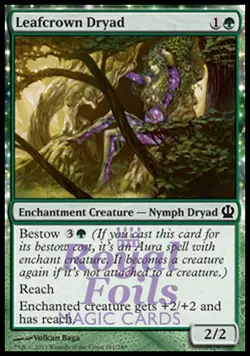 Leafcrown Dryad 4x FOIL THS MTG Theros Common MINT green - Image 1