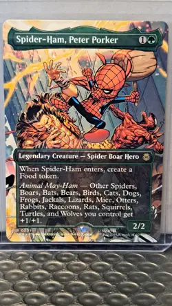 MTG Spider-Man - Spider-Ham, Peter Porker #201 "Borderless" (Legendary Creature) - Image 1