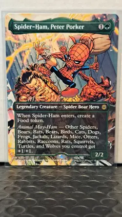 MTG Spider-Man - Spider-Ham, Peter Porker #201 "Borderless" (Legendary Creature) - Image 2