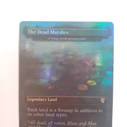 Magic the Gathering MTG The Dead Marshes LotR Urborg Foil Borderless NM - Image 2