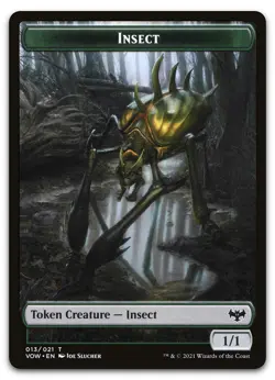 Insect Token #13 (NM) Crimson Vow VOW Magic MTG - Image 1
