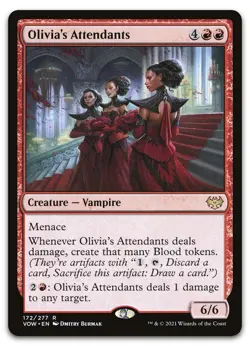 Olivia's Attendants #172 (NM) Crimson Vow VOW Magic MTG - Image 1