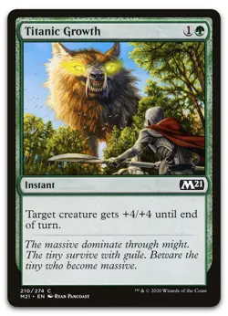 Titanic Growth #210 (NM) Core Set 2021 M21 Magic MTG - Image 1