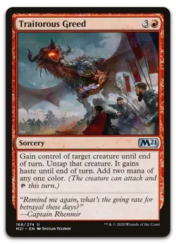 Traitorous Greed #166 (NM) Core Set 2021 M21 Magic MTG - Image 1