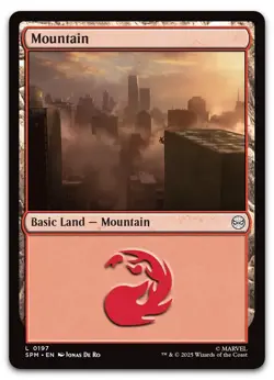 Mountain (0197) #197 (NM) Spider-Man SPM Magic MTG - Image 1