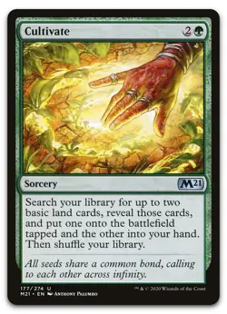 Cultivate #177 (NM) Core Set 2021 M21 Magic MTG - Image 1