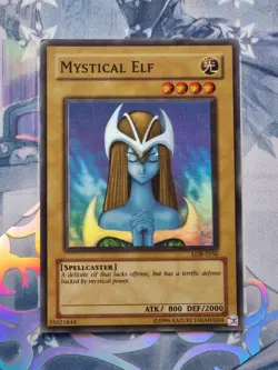 LOB-E050 Mystical Elf Super Rare Unlimited Edition Heavily Played! YuGiOh TCG - Image 1