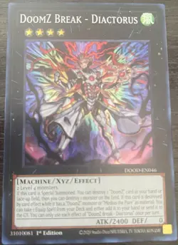 Yugioh! DoomZ Break - Diactorus DOOD-EN046 Super Rare 1st Ed NM - Image 1