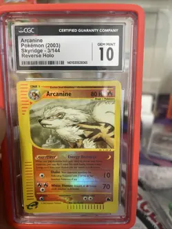 💎PSA CGC 10 GEM MINT💎 Arcanine 3/144 REVERSE HOLO Skyridge Pokemon Card - Image 1