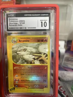 💎PSA CGC 10 GEM MINT💎 Arcanine 3/144 REVERSE HOLO Skyridge Pokemon Card - Image 2