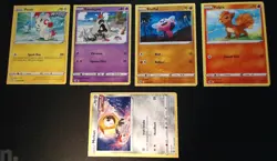 Fusion Strike Square Error Cut - Lot of 5 Pokemon Cards - SWSH 08 - LP to NM - Image 1