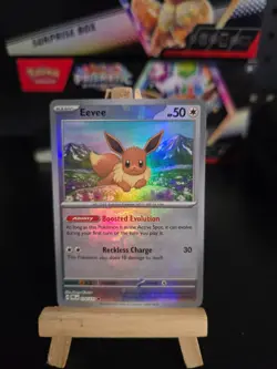 Pokemon Card Eevee (Poke Ball) #74 Prismatic Evolutions Holo English - Image 1