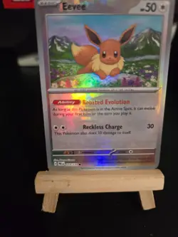 Pokemon Card Eevee (Poke Ball) #74 Prismatic Evolutions Holo English - Image 4