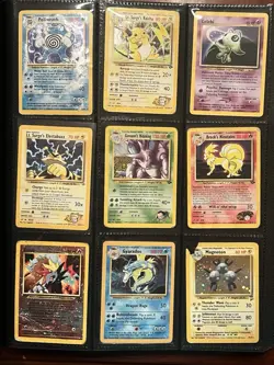 Pokemon Binder Lot Of 18 Vintage Holo Cards! Cool Lot Of Damaged Cards! - Image 1