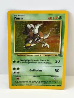 Pinsir 9/64 Pokemon Card TCG Jungle Unlimited Holo LP - Image 3