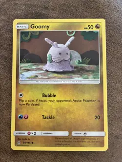 Goomy 94/145 NM / M - Asako Ito Crocheted Art - Guardians Rising Pokemon Card - Image 1
