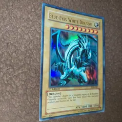 2002 Blue Eyes White Dragon LOB-001 1st ED Ultra Rare Holo YuGiOh Card English - Image 4