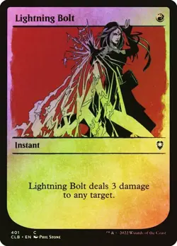 MTG - Lightning Bolt - Showcase - Foil - CLB - Magic the Gathering - Image 1