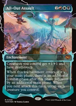 Near Mint x 1 All-Out Assault - Foil - Showcase Tarkir: Dragonstorm Variants - Image 1