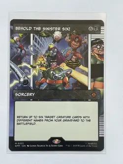 MTG Behold The Sinister Six 0221 Regular (Borderless) Marvel's Spider-Man - Image 1