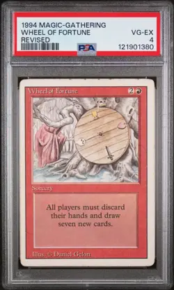 1994 Magic the Gathering Wheel of Fortune Revised PSA 4 - Image 1