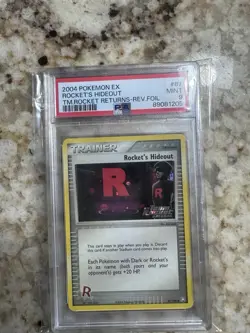 Pokemon Rocket’s Hideout 87/109 Reverse Holo PSA 9 EX Team Rocket Returns - Image 1