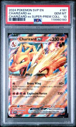 2024 POKEMON SVP EN-SV BLACK STAR PROMO #161 CHARIZARD EX PSA 10 - Image 1