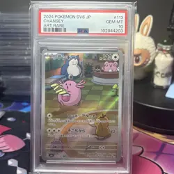 PSA 10 Chansey Art Rare 113/101 Pokemon Japanese Mask of Change sv6 - Image 1