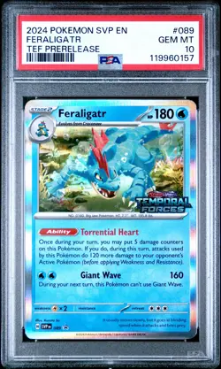 2024 POKEMON SVP EN-SV BLACK STAR PROMO #089 FERALIGATR PSA 10 - Image 1