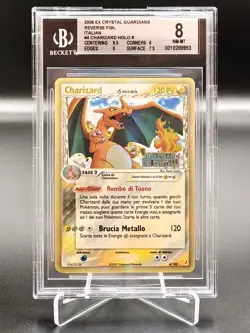 🍀Pokemon BGS 8 Charizard SPECIE DELTA 4/100 reverse ITA ex Cristalli psa🍀 - Image 1