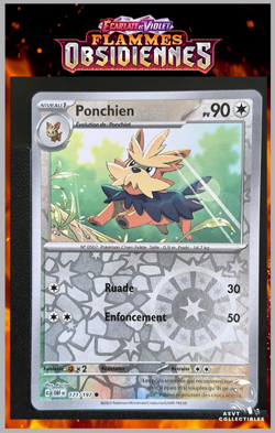 Carte Pokemon Ponchien 171/197 Reverse EV3 Ecarlate Violet Flammes Obsidiennes - Image 1