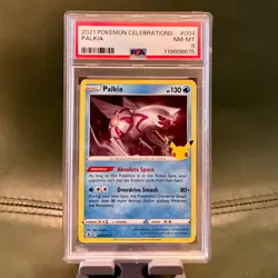 2021 Pokemon Celebrations Palkia #004 PSA 8 NM-MT | Holo Rare Pikachu Stamp - Image 1