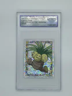 Authentic 1999 Merlin Pokemon Sticker Exeggutor Special Glitter - Crimping Error - Image 1