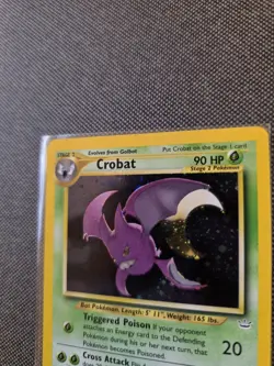 Pokemon TCG Crobat 4/64 Holo DOUBLE HOLO BLEED ERROR - Neo Revelation - NM/LP - Image 2