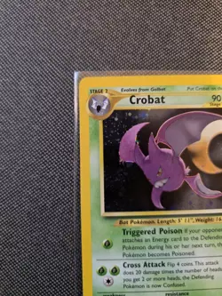 Pokemon TCG Crobat 4/64 Holo DOUBLE HOLO BLEED ERROR - Neo Revelation - NM/LP - Image 3