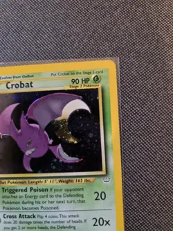 Pokemon TCG Crobat 4/64 Holo DOUBLE HOLO BLEED ERROR - Neo Revelation - NM/LP - Image 4