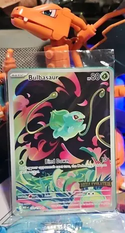 Pokemon Sealed Bulbasaur 133/132 Pokemon TCG Mega Evolution Stamped Promo SEAL 6 - Image 1
