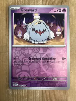 Pokemon TCG Greavard Scarlet & Violet Base Set 104/198 Reverse Holo Common - Image 1