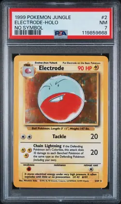 1999 Pokemon Jungle #2 Electrode Holo PSA 7 - Image 1